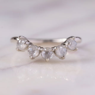 Evelyn Diamond Contour Wedding Ring, Platinum