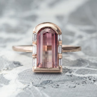 Custom Tourmaline Diamond Ring