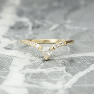 Shield Diamond Vivian Ring, 14k Yellow Gold