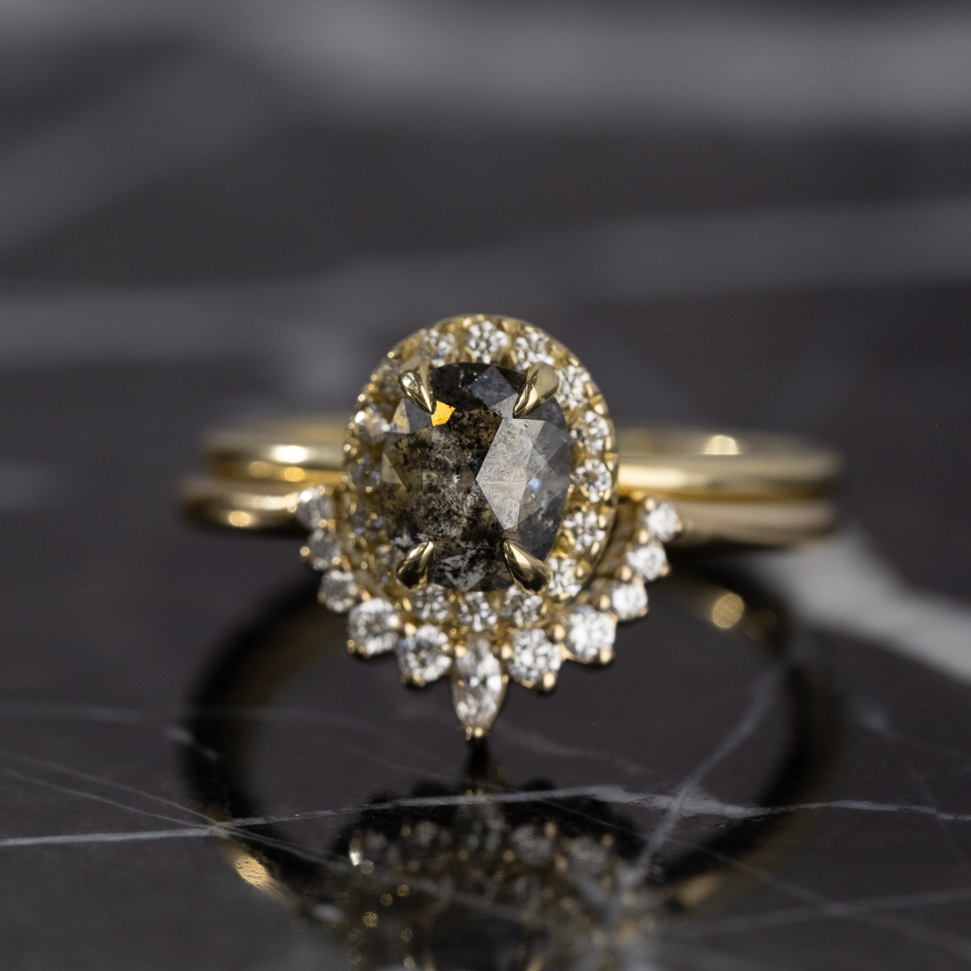 X-Large Etta Diamond Contour Band, 14k Rose Gold – Point No Point