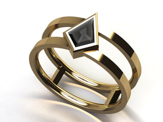 Custom Double Band Engagement Ring